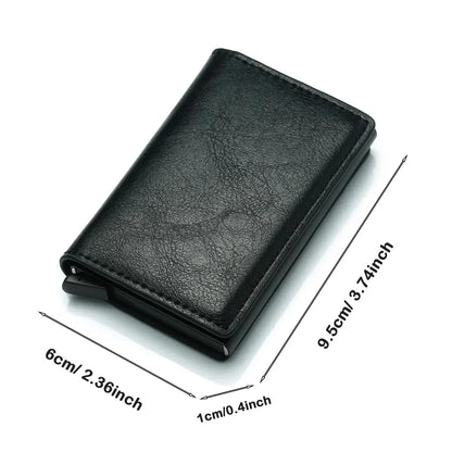 Portefeuille intelligent pour hommes, porte-cartes de crédit, porte-monnaie tendance en alliage d'aluminium, mini portefeuille décontracté pour affaires, porte-monnaie de marque