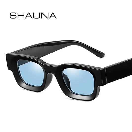 SHAUNA Vintage Small Square Polarized Sunglasses Fashion Anti-Blue Light Glasses Frames