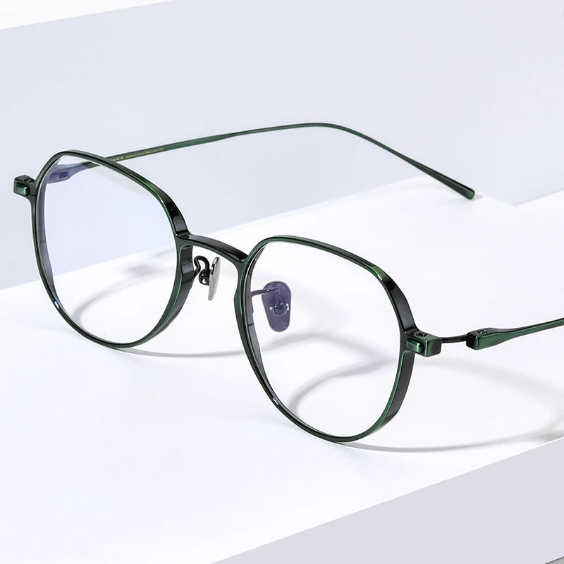 FONEX Pure Titanium Glasses Men 2024 New Fashion Retro Square Eyeglasses Women Eyewear F8316