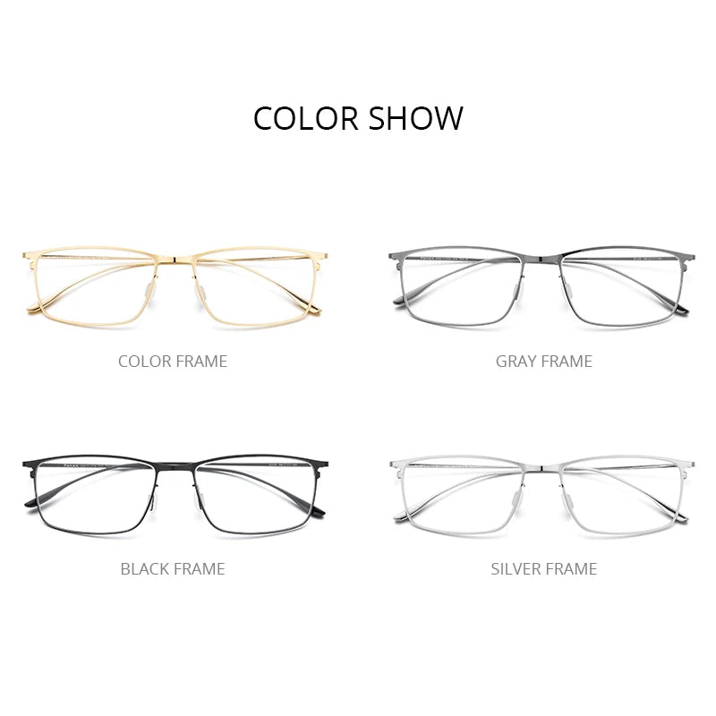 FONEX Titanium Alloy Glasses Frame Men Square Eyeglasses Frames 2020 New Full Korean Eyewear 8105