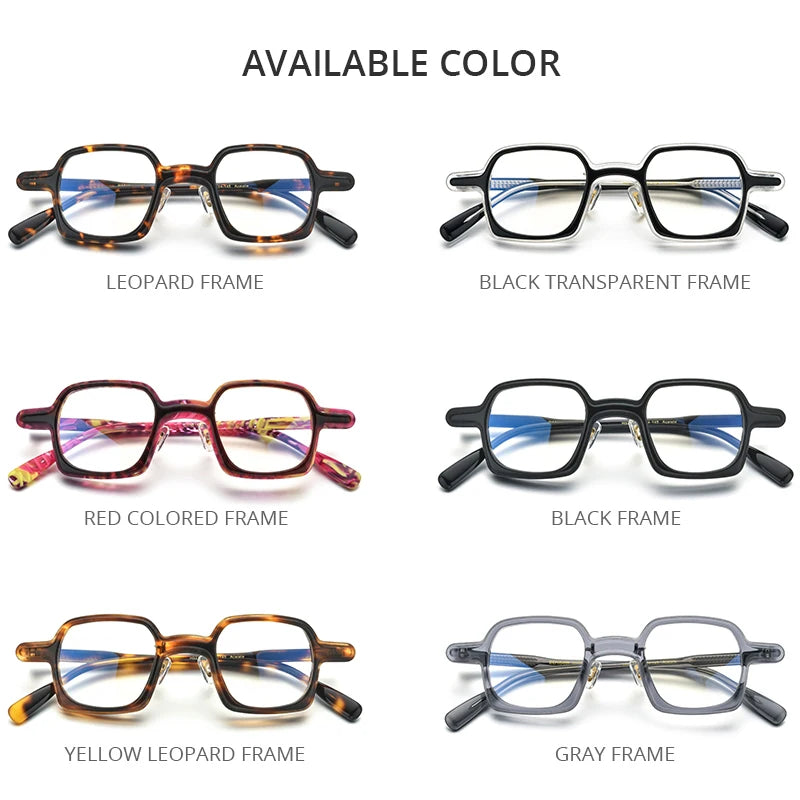 HEPIDEM Acetate Eyeglasses Frame Men 2022 Vintage Retro Square Glasses Women Spectacles Eyewear 9213