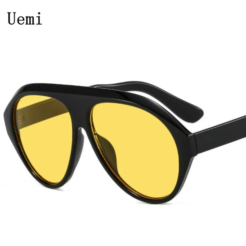 2024 New Fashion Oval Luxury Brand Sunglasses For Women Men Retro Oversized Frame Sun Glasses Trending Shades UV400 Eyeglasses