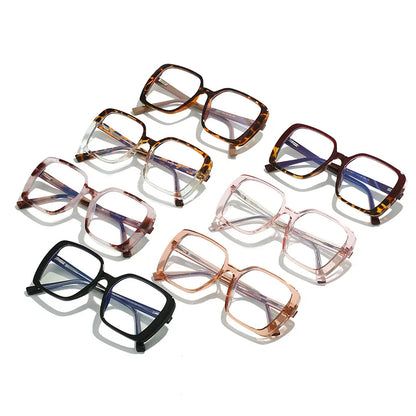 SHAUNA Retro Square Clear Anti-blue Light Eyewear Women Double Color Glasses Frame Fashion TR90 Spring Hinge Men Optical Frame