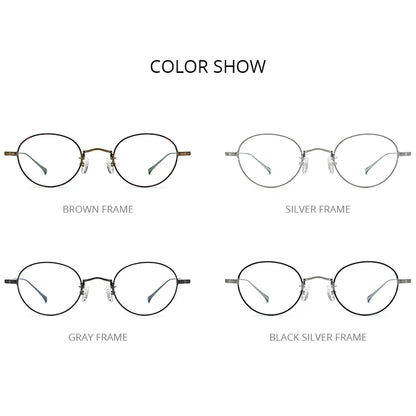 FONEX Titanium Glasses Men Vintage Round Eyeglasses Women 2022 New Titan Retro Frame Eyewear F85690