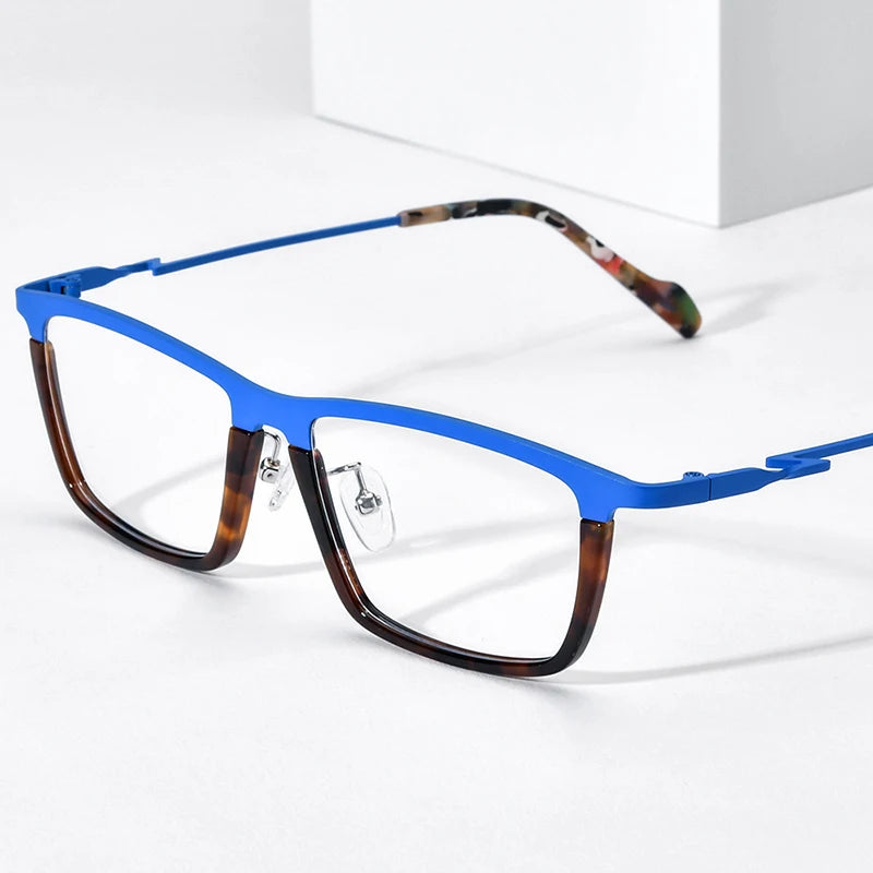 FONEX Acetate Titanium Glasses Men 2024 New Women Fashion Square Eyeglasses Spectacles Eyewear F85792