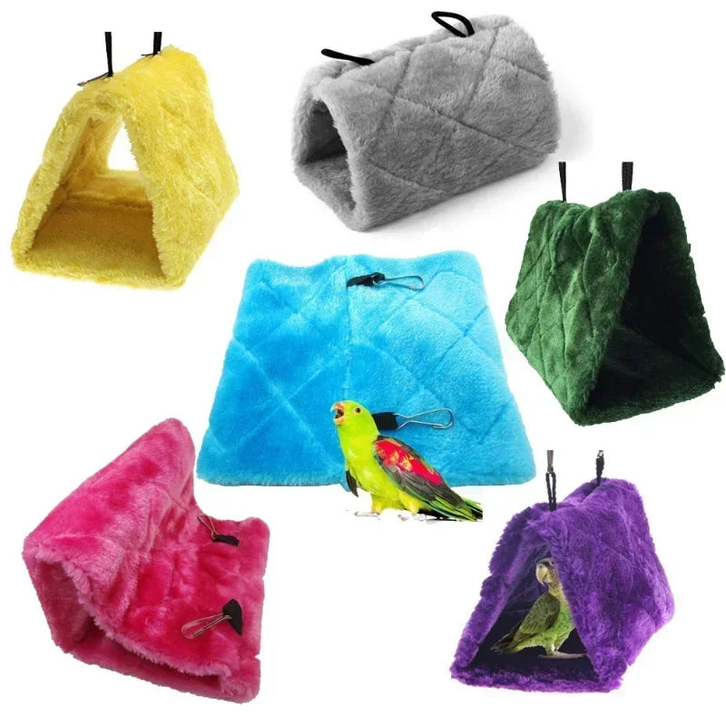 Pet Bird Parrot Cages Warm Hammock Hut Tent Fashion Bed Hanging Cave for Sleeping and Hatching Cage Decoration