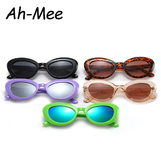 Vintage Kleine Oval Gespiegelte Sonnenbrille Frauen Neue Mode Marke Oval Stil Sonnenbrille Weibliche Elegante Shades UV400