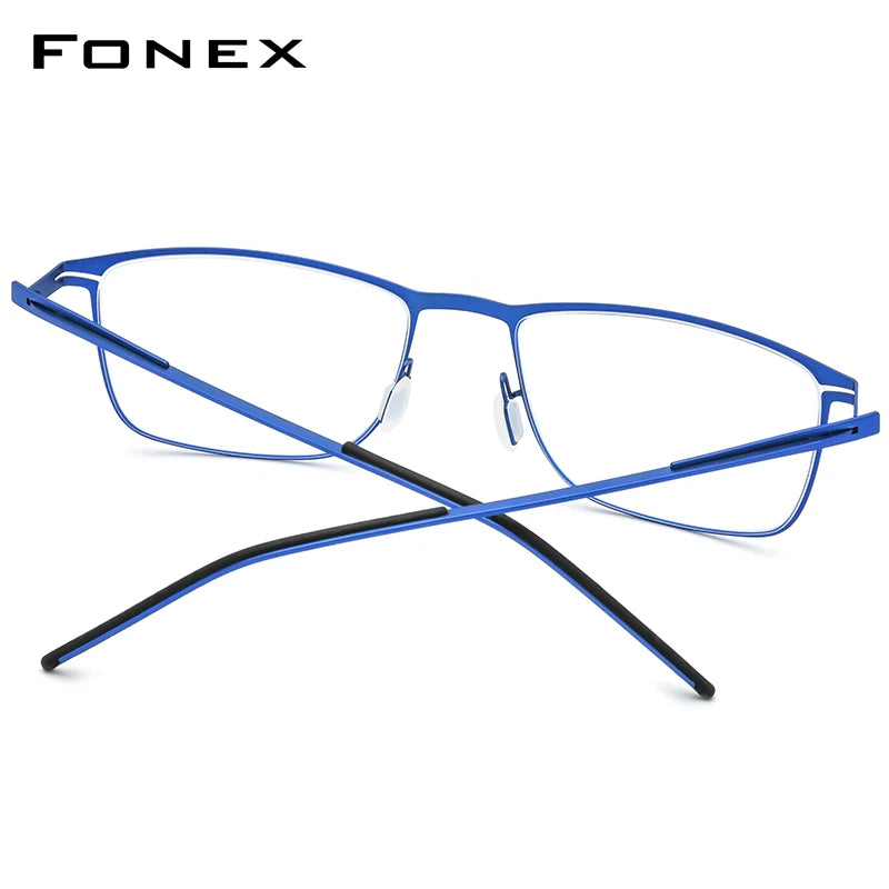 FONEX Alloy Eyeglasses Men Square Frames Glasses 2020 New Metal Full Korean Screwless Eyewear F1009