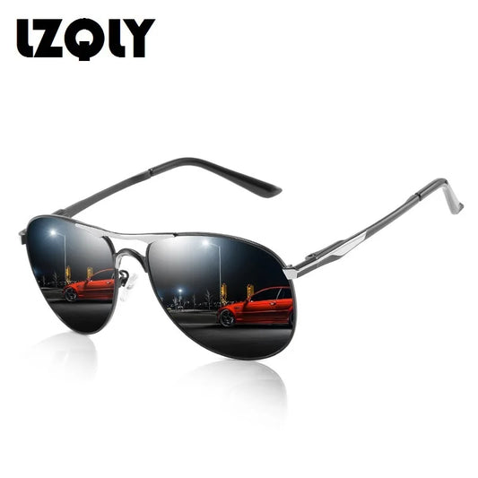 Polarisierte Sonnenbrille für Männer und Frauen, Metallrahmen, Pilotenbrille, männliche Mode, Sonnenbrille zum Autofahren, Markendesign, Brillen, Schattierungen von UV400