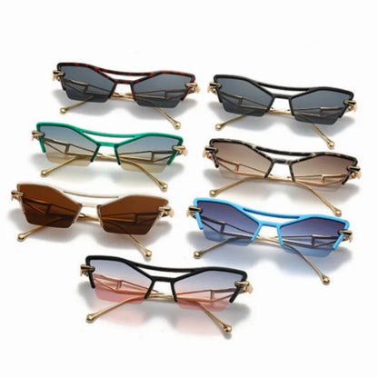 New Fashion Modern Small Cat Eye Sunglasses For Women Men Retro Brand Designer Sun Glasses Luxury Female Shades UV400 Eyeglasses