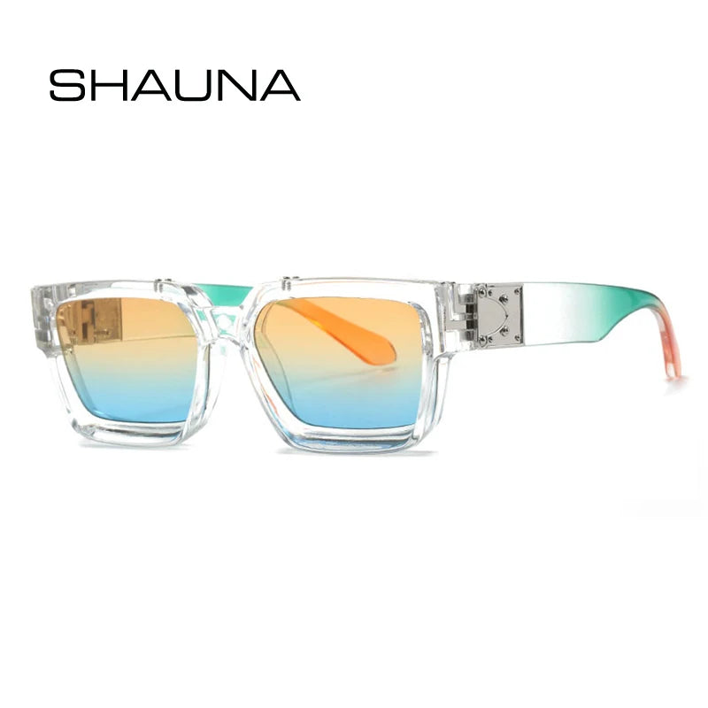 SHAUNA Retro Square Sunglasses UV400