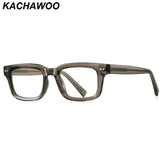 Kachawoo blue light glasses optical male female olive green square thick glasses frame tr90 acetate high quality European style