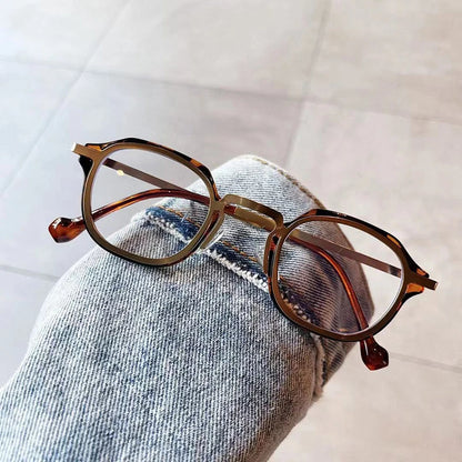 SHAUNA Retro TR90 Metal Square Women Optical Glasses Frame Fashion Anti Blue Light Spring Hinge Men Blue Eyeglasses Frame