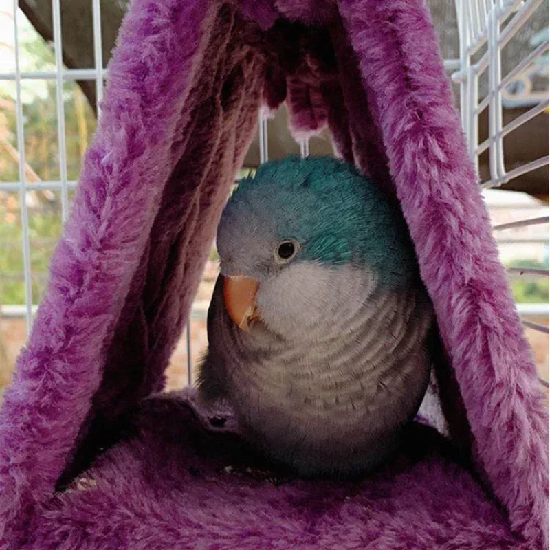 Pet Bird Parrot Cages Warm Hammock Hut Tent Fashion Bed Hanging Cave for Sleeping and Hatching Cage Decoration