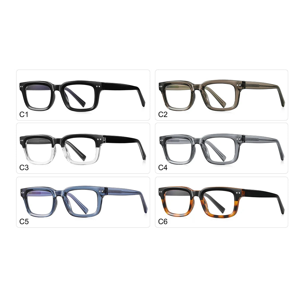 Kachawoo blue light glasses optical male female olive green square thick glasses frame tr90 acetate high quality European style