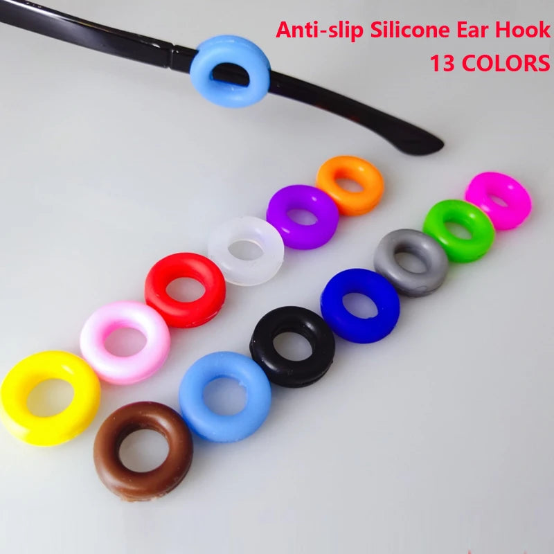 Lot de 10 crochets d'oreille antidérapants en silicone pour lunettes, accessoires de fixation pour embout de temple