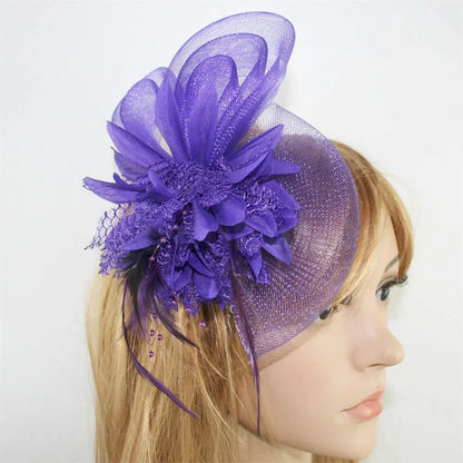 Ladies Fascinator Dance Performance Brooch Wrist Flower Bridal Hairpin Headdress Feathers Hair Clip Wedding Hair Accessories