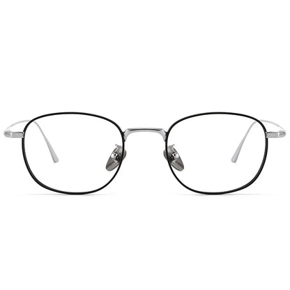 KatKani  New Retro Round Pure Titanium Men's Eyeglass Frame Ultra lLight Optical Prescription Eyeglass Frame Female 10518