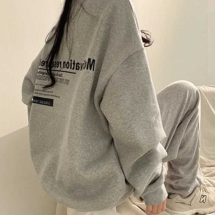 Neu Übergroßen Hoodie Frauen Sweatshirts Langarm Hoodies Casual Brief Drucken Lose Pullover Harajuku Sweatshirt Weibliche Ins