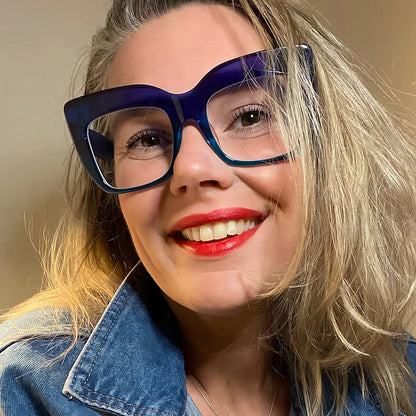 2024 neue Mode Übergroße Frauen Anti Blau Licht Brille Für Männer Retro Quadratischen Rahmen Klare Linse Lesen Weibliche Brillen