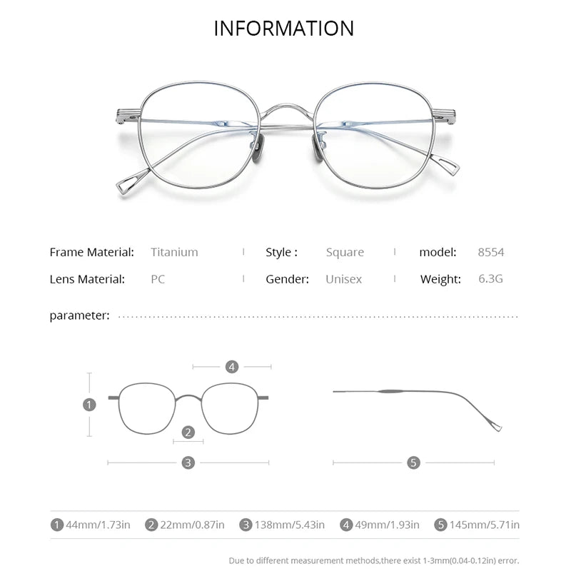 FONEX Titanium Eyeglasses Women Retro Vintage Round Eyewear 2020 Frame Korean Glasses Men 8554