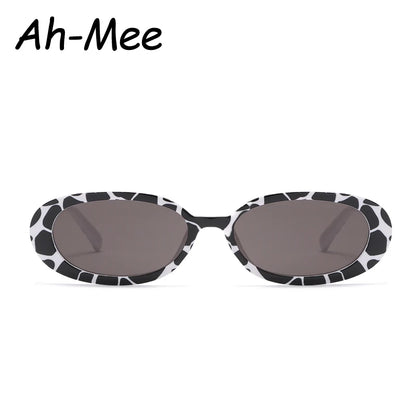 8pcs New Oval Sunglasses Women Vintage Brand Retro Black White Sun Glasses Classic Shades Female Oculos UV400