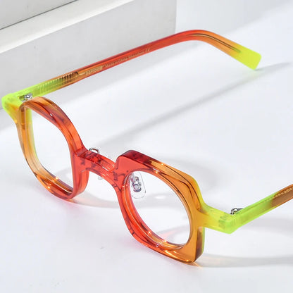 HEPIDEM Multicolor Acetate Glasses Men Square Round Eyeglasses Women Spectacles Eyewear 9260