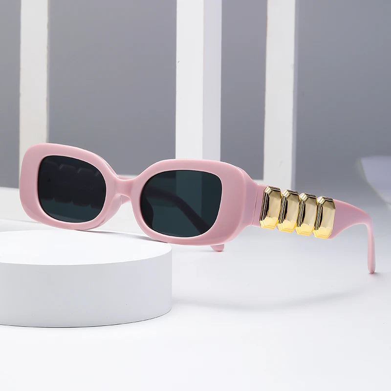 Retro Square Frame Sunglasses Women Sun Protection Driving Sun Glasses Popular UV Protection Advanced Sense Glasses Female