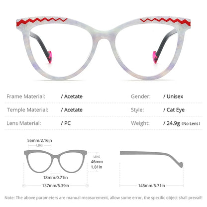 Lunettes en acétate HEPIDEM pour femmes, nouvelle mode 2024, lunettes rétro œil de chat, lunettes H9362