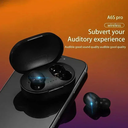 A6S TWS Headset Wireless Earphones Bluetooth Headphones Sport Stereo Fone Bluetooth Earbuds for Xiaomi Huawei