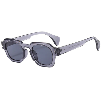 Lunettes de soleil carrées tendance pour femmes, marque de luxe, rétro, design, hommes, tendance, noir, gris, nuances UV400