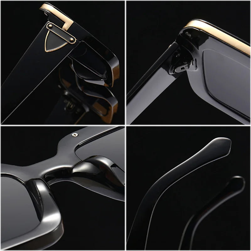 SHAUNA Retro Square Women Luxury Sunglasses Fashion Brand Designer Gradient Mirror Shades UV400 Men Trending Sun Glasses