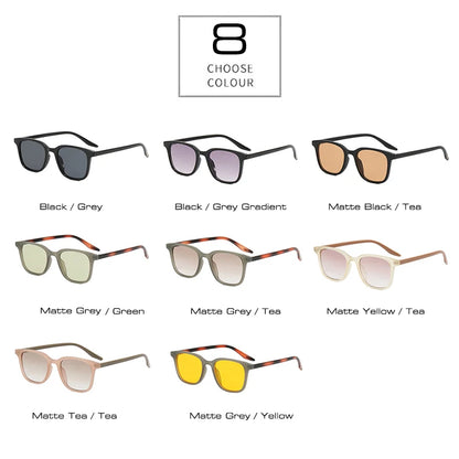 SHAUNA Ultra light Retro Square Sunglasses Ins Popular Contrast Color Matte Gradient Shades UV400