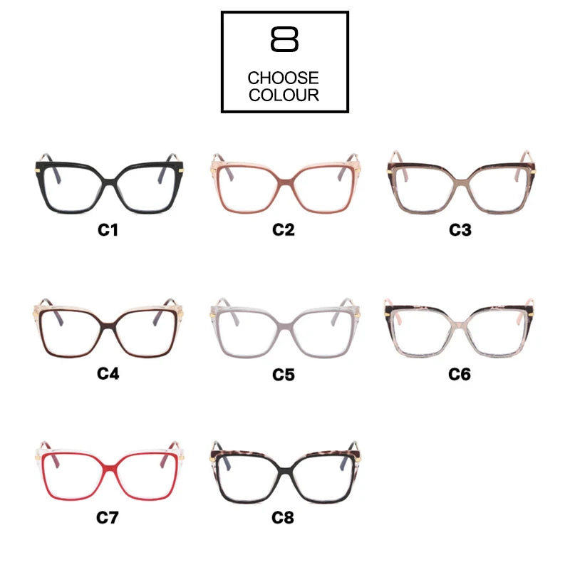 SHAUNA Retro TR90 Square Women Glasses Frame Double Colors Fashion Clear Anti-blue Light Optical Eyeglasses