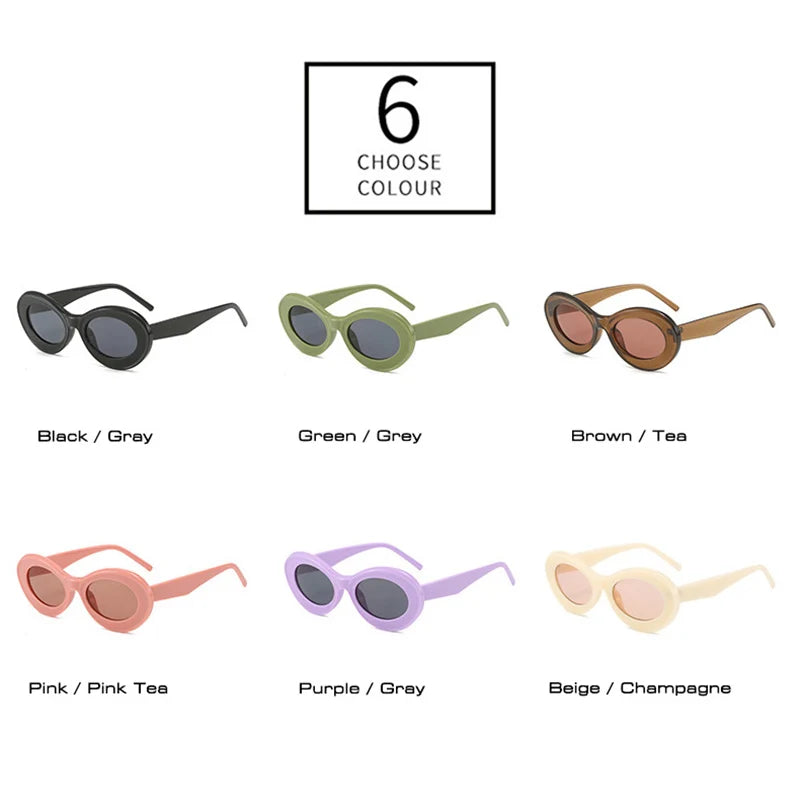 SHAUNA Nouvelles lunettes de soleil ovales pour femmes, marque de mode, styliste, nuances vertes et violettes, UV400, lunettes de soleil pour hommes