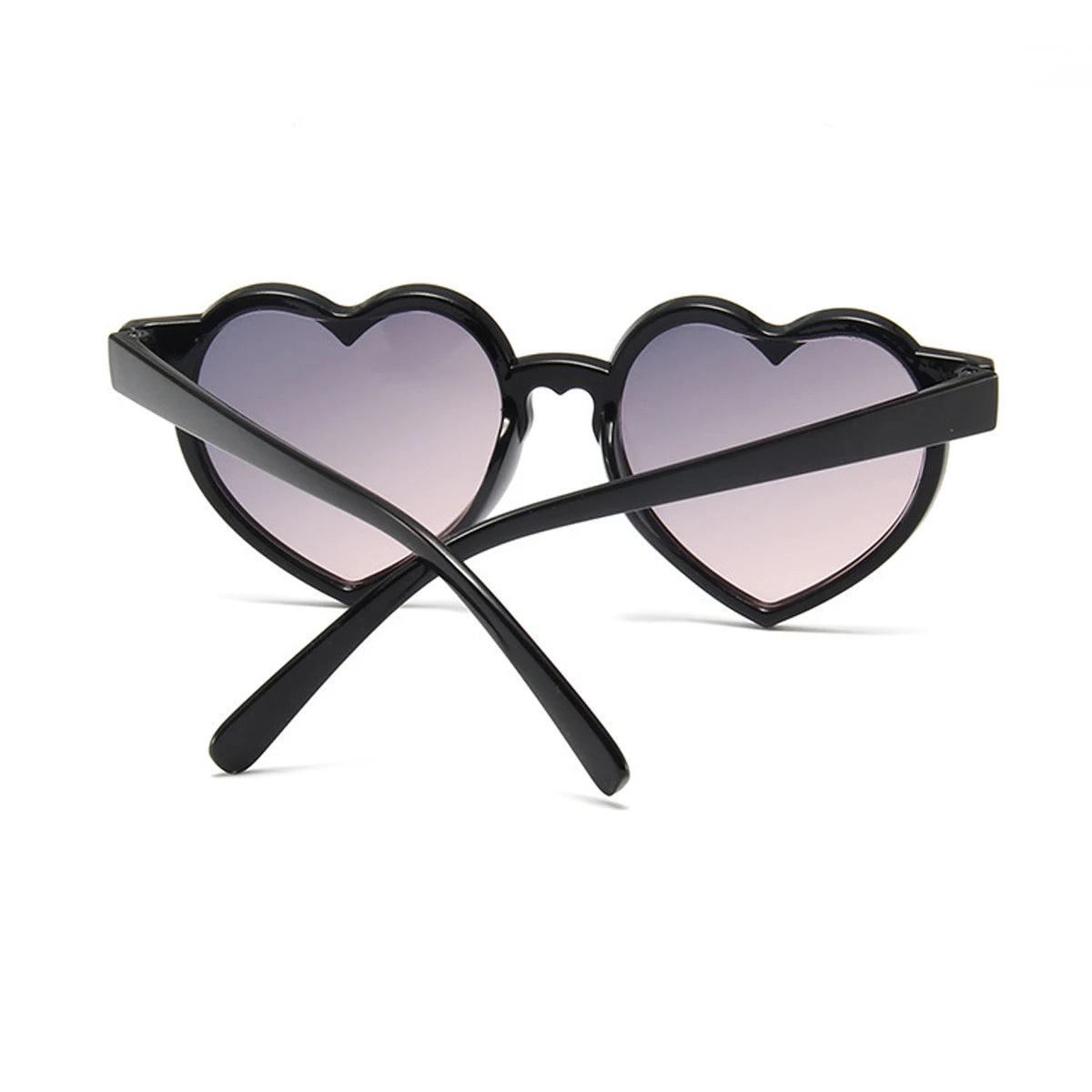 Girls Sunglasses Heart Shape Cartoon Sun Shade Goggles Baby Colorful Uv400 Party Beach Plastic Frame Trendy Casual Sunglasses