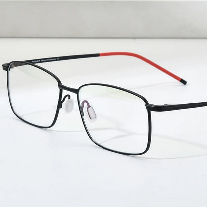 FONEX Pure Titanium Glasses Men Square Eyeglasses Women 2022 New Frame Eyewear F85705