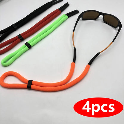 4pcs Floating Sports Glasses Strap Holder Anti Slip Glasses Cord Rope Adjustable Outdoor Water Eyeglasses Women Chain Retainer