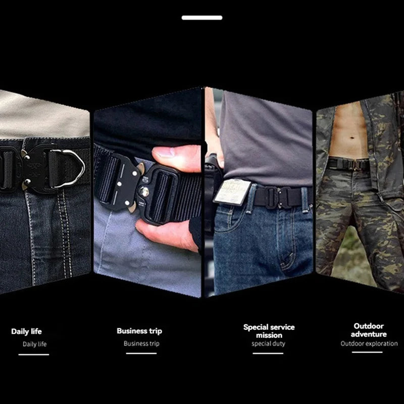 Outdoor Tactical Belt Hunting Belt Functional Training Nylon Belt Outdoor Overalls Men's Belt