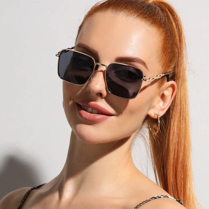 Quadratische Sonnenbrille Rechteck Mode Beliebte Männer Frauen Schattierungen Metall Sonnenbrille Für Frauen Männlich Reisen Brillen UV400