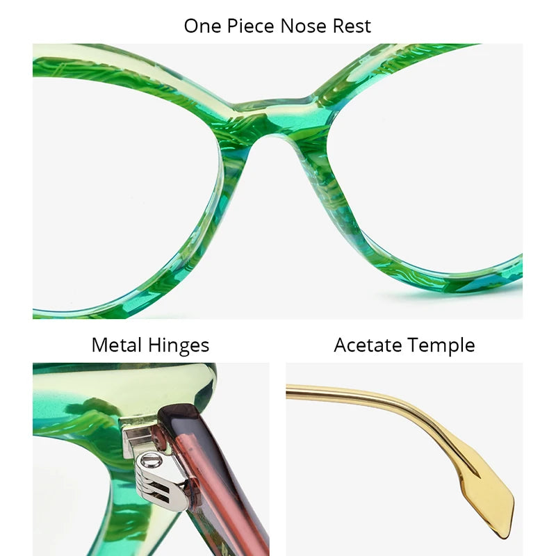 Lunettes en acétate multicolores HEPIDEM pour femmes, mode œil de chat, nouvelles lunettes pour hommes, lunettes H9334, 2023