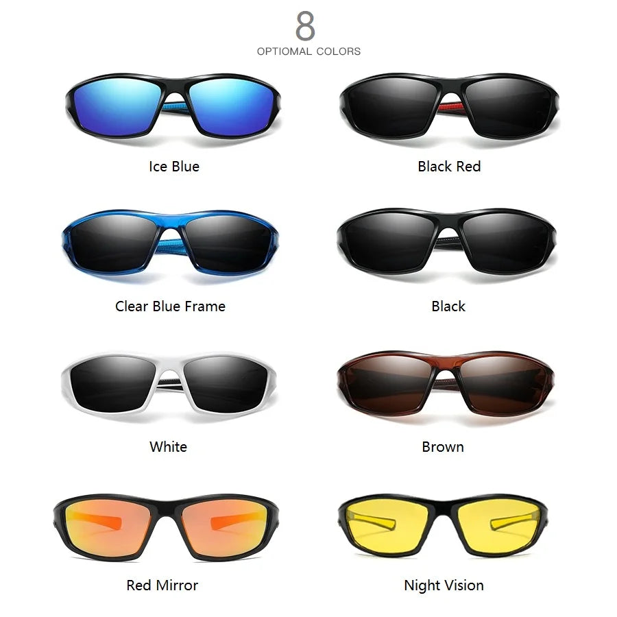 Lunettes de soleil polarisées de sport à la mode pour hommes et femmes, pêche, randonnée, course à pied, cyclisme, alpinisme, sport, homme, lunettes de soleil UV400