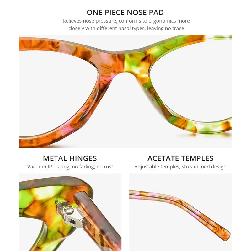 Lunettes en acétate HEPIDEM pour femmes 2022 Nouvelle monture de lunettes œil de chat Cateye Lunettes Lunettes 9104