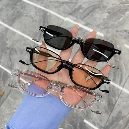 New Fashion Sunglasses Vintage Women Men Luxury Star Designer Small Half Frame Shades Orange Sun Glasses Eyewear UV400