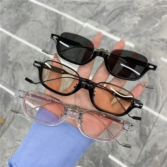 New Fashion Sunglasses Vintage Women Men Luxury Star Designer Small Half Frame Shades Orange Sun Glasses Eyewear UV400