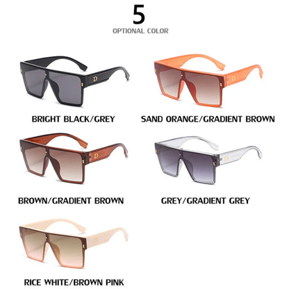 Nouvelles lunettes de soleil carrées tendance pour femmes et hommes, monture surdimensionnée avec D, marque de luxe, designeur 2021, lunettes de soleil UV400 en gros