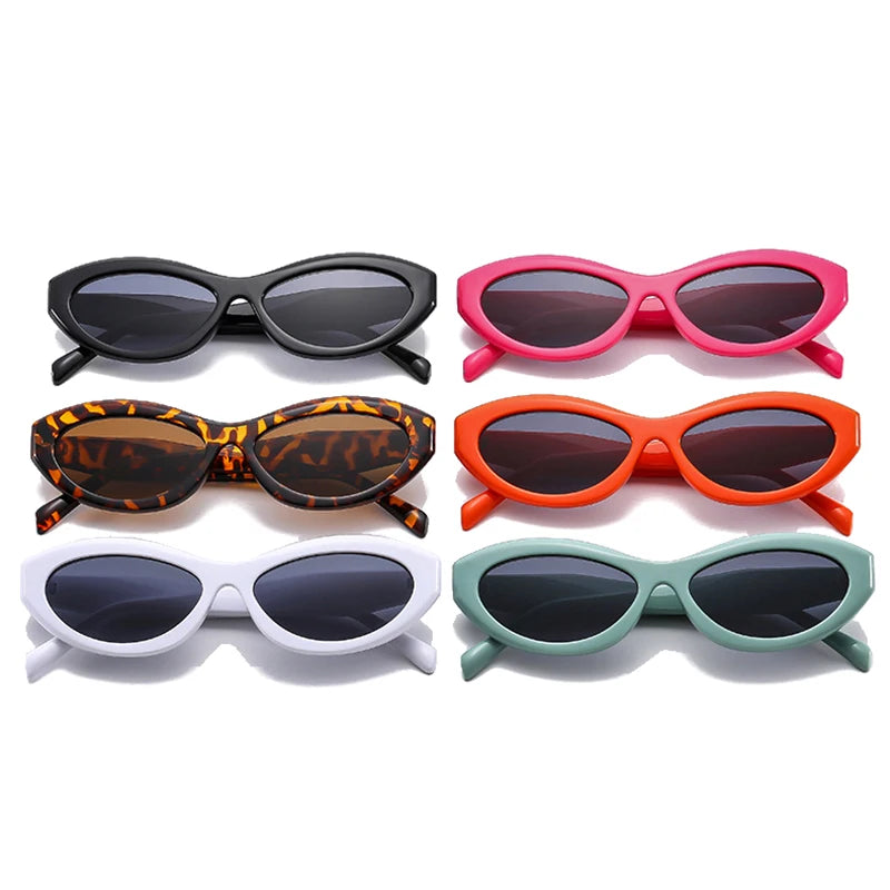 SHAUNA Retro Polygon Small Cat Eye Women Sunglasses Fashion Oval Shades UV400