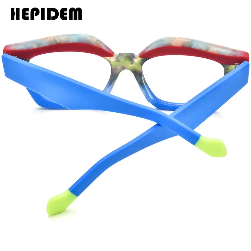 HEPIDEM Matte Acetate Glasses Men Retro 2023 New Women Square Eyeglasses Spectacles Eyewear H9346