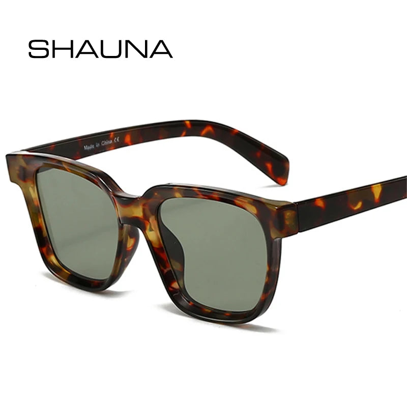 SHAUNA Retro Quadratische Sonnenbrille Frauen Schattierungen UV400 Mode Männer Trendy Sonnenbrille