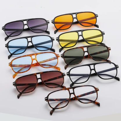 Lunettes de soleil rétro pour hommes et femmes, monture surdimensionnée, carrée, à la mode, UV400, tendance, vente en gros